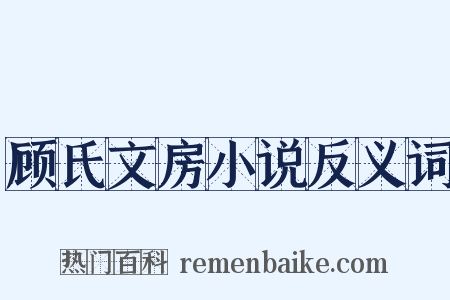 顾氏文房小说反义词是什么意思的图片